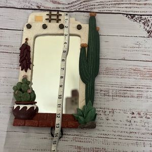 Vintage figi southwest boho cactus tabletop mirror